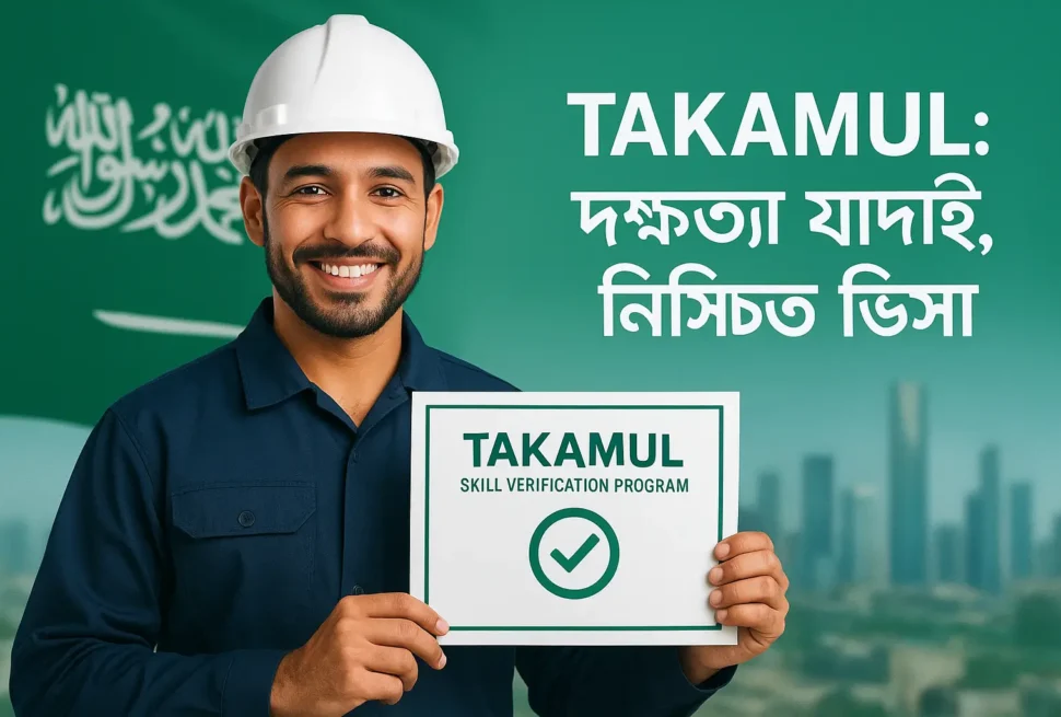 তাকামুল সার্টিফিকেট প্রাপ্তির পর সৌদি আরবে কর্মরত একজন দক্ষ শ্রমিক