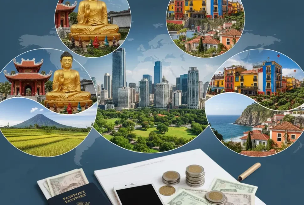 সাশ্রয়ী প্রবাসজীবন কম খরচে নতুন ঠিকানা: ভিয়েতনাম, পর্তুগাল, মেক্সিকো সহ বিভিন্ন দেশের দৃশ্য এবং পাসপোর্ট ও অর্থ